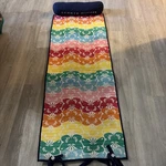 Tommy Hilfiger Roll Up Beach Mat W/button Pillow & Straps Butterflies Pattern. Fixed Price $27.99.