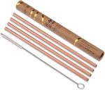 Copper Food Safe Solid Mule Drinking Strawsset Of 4 8.5INCH Str.... Fixed Price $27.65.