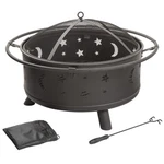 30-INCH Round Star And Moon Firepit By Pure Garden X 20. Fixed Price $175.95.