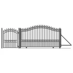 Aleko London Style Single Slide Steel Driveway Gate 14' With Pedestrian. Fixed Price $3167.12.