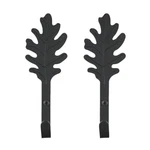 Renovators Supply Coat Robe Black Wrought Iron Wall Hooks, Hanger Pack Of 2. Fixed Price $27.99.