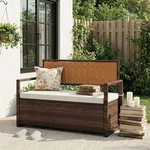 75 Gallon Outdoor Storage Bench Pe Rattan Deck Box W/seat Wicker Patio Furniture. Fixed Price $160.54.