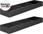 2PCS 12X2X1FT Galvanized Raised Garden Bed Kit,vegetable Boxes-rectangle Metal. Fixed Price $118.14.