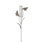 Gerson International Rain Gauge Yard Stake Silver Metal Butterflies 36.5 H. Fixed Price $51.82.