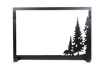 Fireplace Screen Glass And Steel Northwoods Design 38 26 Textured Black By .... Fixed Price $347.98.