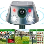 Ultrasonic Animal Repellent Dog Cat Skunk Deer Raccoon W/ Strobe Flashing Light. Fixed Price $31.82.