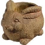Classic Home And Garden Cement Buddies Indoor Outdoor Rabbit Planter, Rust, 5.5". Fixed Price $19.99.