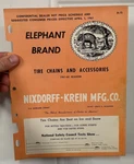 Elephant Brand Tire Chains & Accessories Gas Station Sales Booklet 1961 Nixdorff. Fixed Price $21.90.