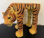 Tiger Plant Stand Stool Safari Jungle Decor Resin Accent Table Boho. Fixed Price $84.95.
