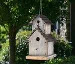 Rustic Reclaimed Wood 2STORY Birdhouse Farmhouse Garden Decor Metal Roof. Fixed Price $106.00.