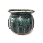 Vintage Studio Art Pottery Planter Green Drip Glaze Bulbous Mcm Vase Bowl. Fixed Price $59.99.
