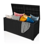 180 Gallon Deck Box Storage Outdoor Garden Patio Chest Organizer Furniture Black. Fixed Price $126.00.