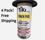 4 Pk Tiki Brand Torch Fuel Canister + Wick Ready Light Citronella Scent 12 Oz. Fixed Price $34.99.
