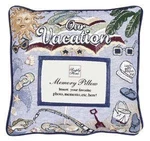 Simply Home 12" Beach Themed "our Vacation" Decorative Memory Photo Throw Pillow. Fixed Price $25.19.