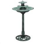 3-TIER Pedestal Water Fountain-cascading Feature & Birdbath- 37"- Green. Fixed Price $80.99.