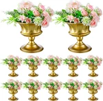 Gold Metal Compote Vases - 12 Pcs Urn Planters For Weddings & Home Decor. Fixed Price $146.99.