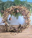Primitive Grapevine Pip Berry Rusty Bell & Star Wreath Rustic Farmhouse Decor. Fixed Price $28.00.