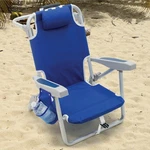 Rio Brands Kids 5 Position Portable Folding Backpack Beach Chair, Blue. Fixed Price $59.99.