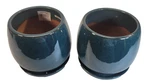 Box Of 2 Trendspot 8" Artisan Planter, Ceramic, Aqua Blue CR10975-08H. Fixed Price $70.00.
