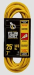 25' Yellow Jacket Outdoor Extension Cord Powerlight Plug 14/3 Crack Proof Sjtw. Fixed Price $42.40.