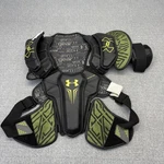 Under Armour Command Pro Youth Large Lacrosse Shoulder Chest Pads Black Green. Fixed Price $10.00.