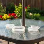 Clear Silicone Umbrella Ring Plug Set For Outdoor Patio Table Protection. Fixed Price $12.38.