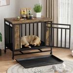 Dog House Furniture Wooden Dining Table With Iron Door And Tray. Fixed Price $169.99.