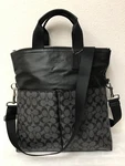 Nwt Coach Charles Men's Signature Foldover Tote Bag F54774 Black Msrp $475. Fixed Price $228.99.