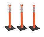 Cortina Ez Grab Delineator 45" Post, 3" Hip Collars, 10 Lb Base, 03-747RBC-3PACK. Fixed Price $60.00.