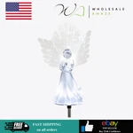 Alpine Corporation 37 Outdoor Solar Angel Garden Stakes With Fiber Optic Wings. Fixed Price $22.99.