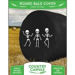 New Country Canvas Halloween Skeletons Spooky Hay Bale Round Cover Black Decor. Fixed Price $19.13.