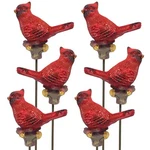 Cardinal Plant Stakes Set Of 6 Decorative Garden #2177. Fixed Price $17.99.