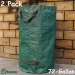 Pack 72-GALLON Reusable Garden Waste Bags Professional Leaf Lawn Trash. Fixed Price $17.95.