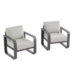Chita Modern Outdoor Chairs&sofa,patio Furniture W/thick Cushions&aluminum Frame. Fixed Price $418.49.