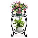 19'' Plant Stand 2 Tier Metal Potted Holder Rack Flower Shelf Rustproof Usa. Fixed Price $23.99.