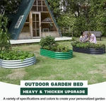 Galvanized Raised Garden Bed Kit - Oval Metal Planter For Vegetable, Outdoor Use. Fixed Price $29.40.