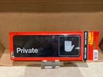 Vintage 1995 Cole Visual Impact 3" X 9" "private" Door Sign Black/white Acrylic. Fixed Price $9.99.
