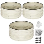 Workpro 3PCS 2X2X1FT Galvanized Raised Garden Bed Set Ideal For Flowers, White. Fixed Price $59.99.