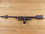 Large Cast Iron Arrow Top Lightning Rod 22" Long Rustic. Fixed Price $42.99.