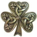 Bronze Plated Wall Plaque With Shamrock Design. Fixed Price $36.90.