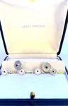 Magnificent Herry Winston English Multi-stone Platinum Gold Dress Set, Box. Fixed Price $12000.00.