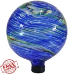 Sunnydaze 10" Glass Gazing Ball Garden Orb - Northern Lights. Fixed Price $76.96.