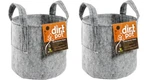 Hydrofarm Dirt Pot Reusable Planter, 7-GALLON Grey With Handles, HGDB7H Two Pack. Fixed Price $18.97.