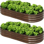 Bloyapix 2PCS 6X3X1FT Galvanized Raised Garden Bed Set Ideal For Vegetables. Fixed Price $79.99.