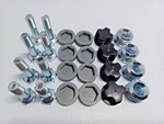 Wire Shelving Rack Parts 1" Diameter Post Caps Threaded Inserts Feet 24 Pcs Lot. Fixed Price $16.99.
