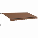 Outsunny 16' X 10' Patio Retractable Awning Sunshade Shelter, Brown. Fixed Price $289.99.
