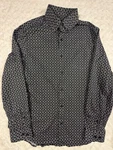 Express Extra Slim Fit Dress Shirt Black White Geometric Cotton Long Sleeve. Fixed Price $12.00.