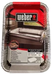 Weber, Small Drip Pans, Aluminum, 8.5" X 6", Set Of 10. Fixed Price $7.99.