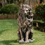 Guardian Lion Garden Sculpture Entrance Statue Bronze Finish Door Figurine. Fixed Price $70.26.