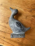 Vtg 1950 Virginia Metalcrafters Cast Iron 'nice' Duck Doorstop Black Green 3". Fixed Price $45.00.